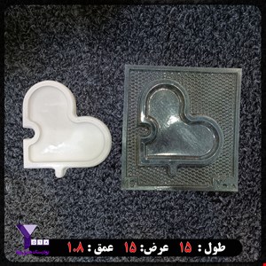 قالب طلقی شفاف مدل قلب پازلی کد 19