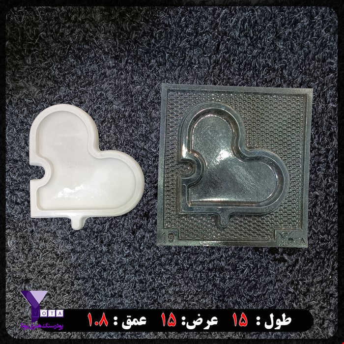قالب طلقی شفاف مدل قلب پازلی کد 19