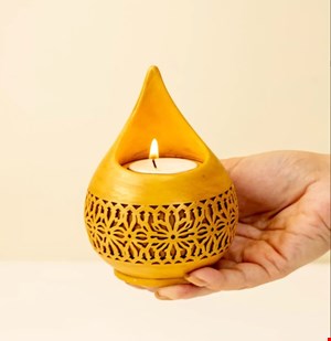 قالب سیلیکونی جاشمعی گرد طرح اشک